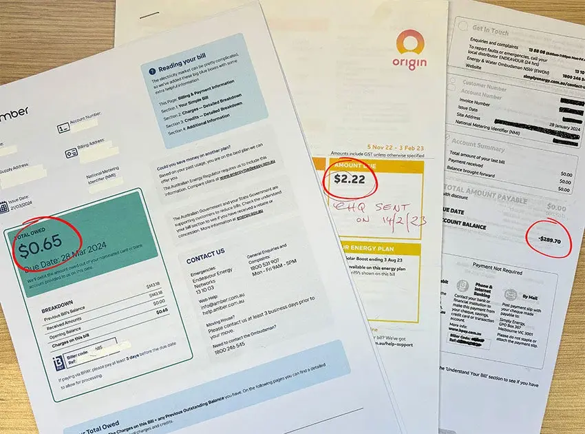 Electricity bills reviewed by the Lenergy design team